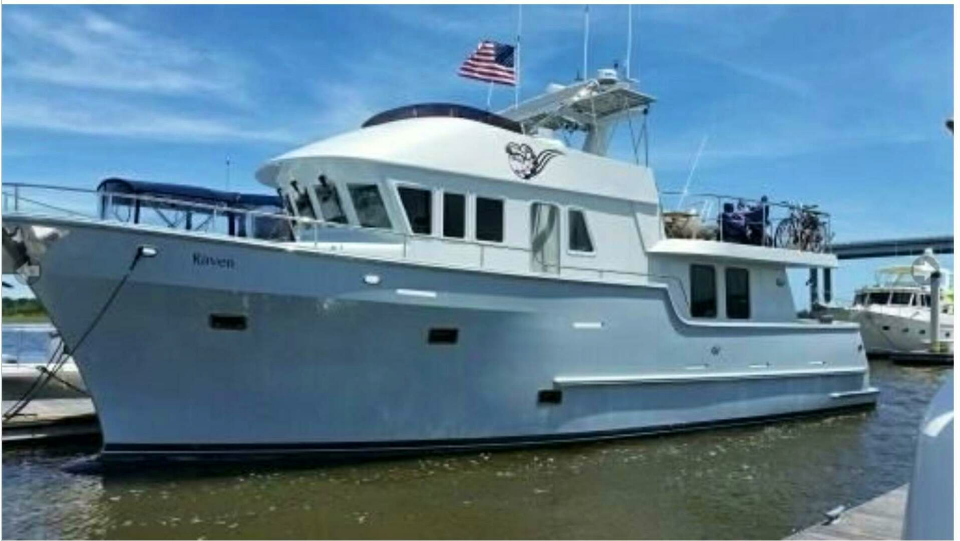 Northern Marine expedition yacht anchored in scenic Pacific Northwest waters